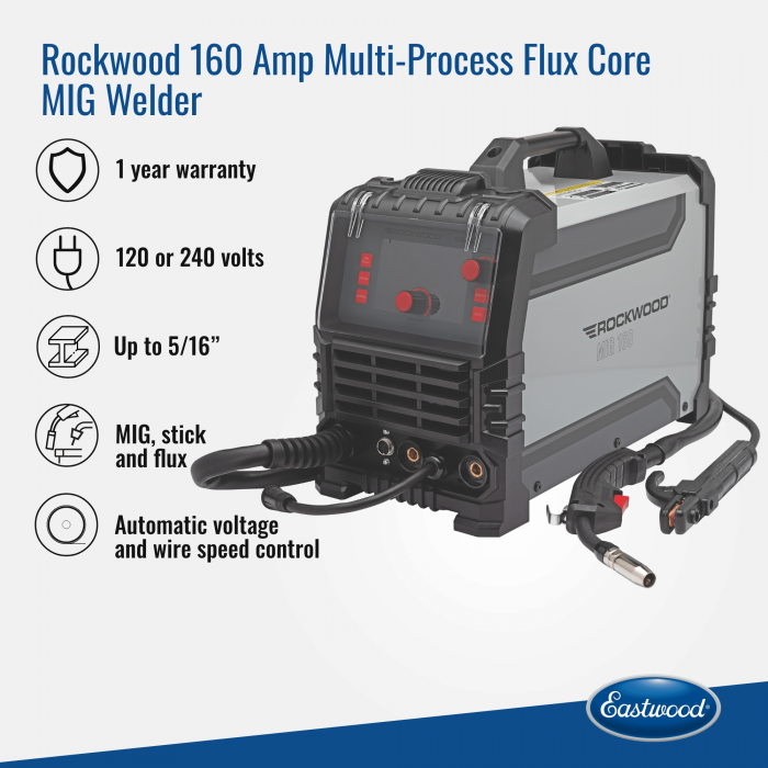 Rockwood MIG160 Multi-Process Flux Core MIG Welder